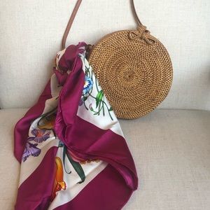 Vintage GUCCI Floral Silk Scarf